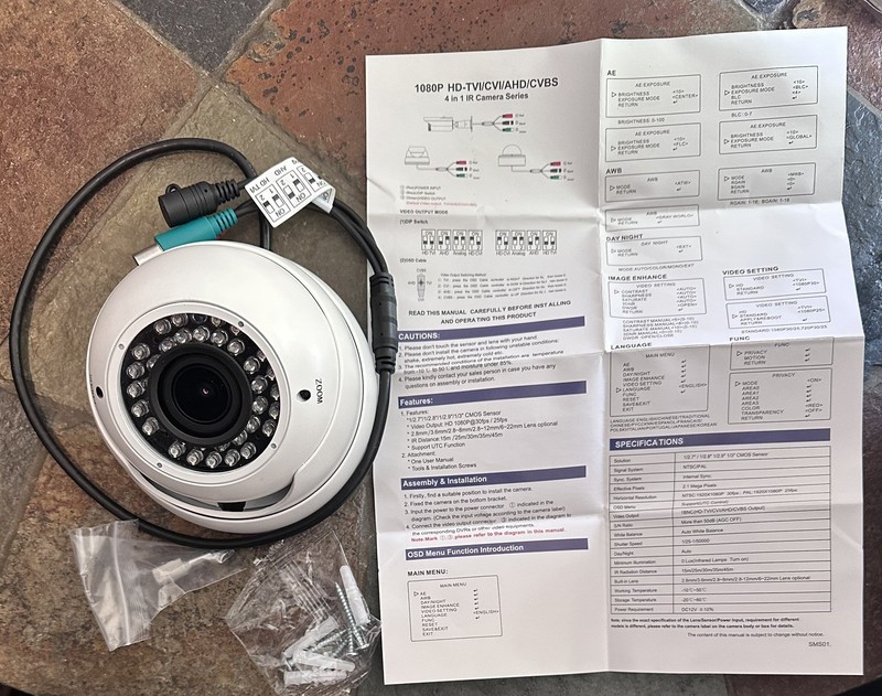 Analog CCTV Camera HD 1080P 4-in-1