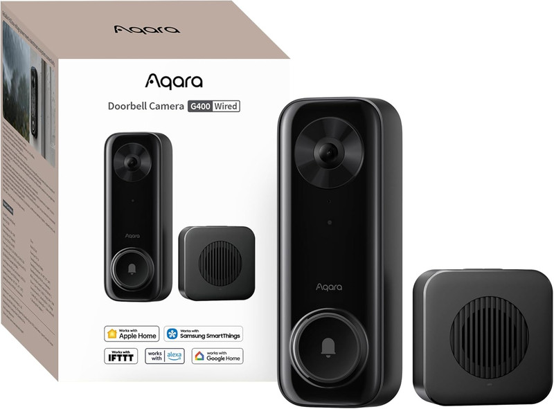 Doorbell Camera G400 with Chime, Wired/Poe, Homekit Secure Video, 2K HD Head-To-