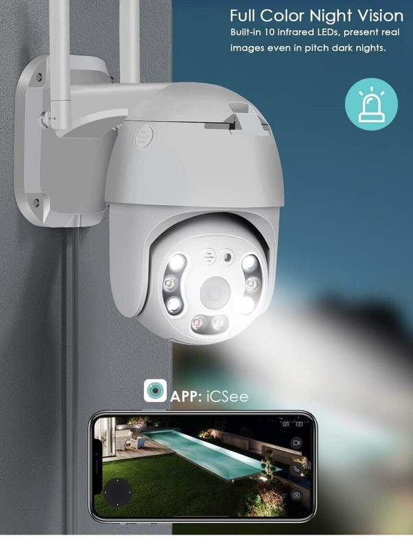 Camara De Seguridad WIFI Inalambrica 360° Para Casa Exterior HD 1080P Con Audio gallery