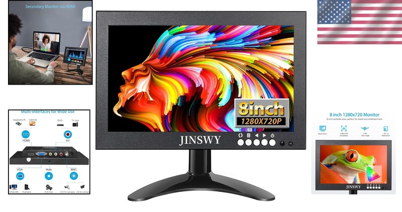 Compact 8" Security Monitor with Versatile Inputs - Perfect for Video Systems gallery