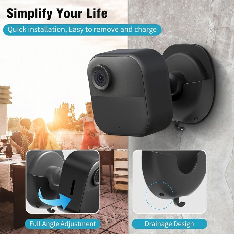 Elegant 3-Pack Adhesive Wall Mount for Blink Cameras - Damage-Free Design gallery