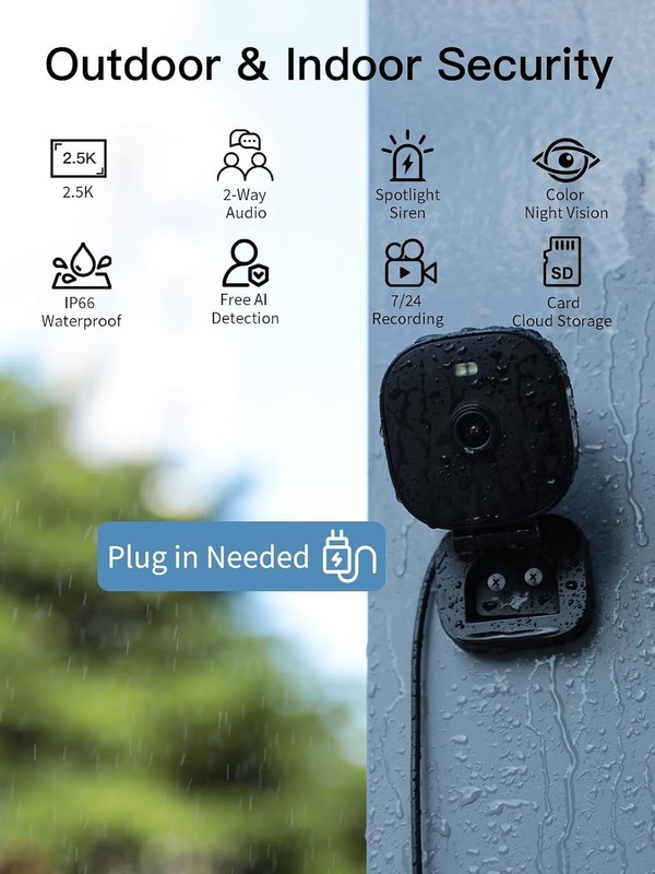 Color Night Vision 4MP Security Camera with Motion Spotlight for Outdoor Safety gallery