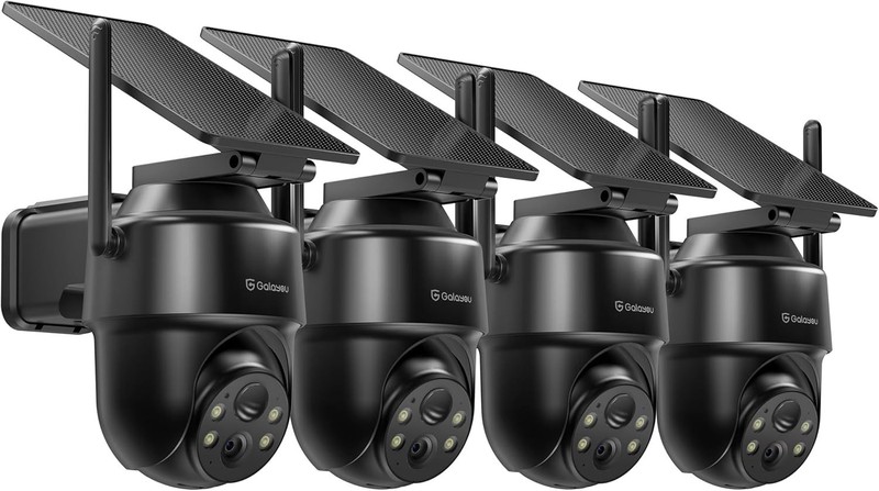 Outdoor Wireless Security Cameras 2K 360° PTZ Solar Powered Color Night Vision gallery