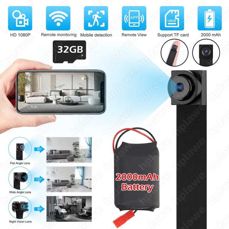 Portable WIFI Mini Camera 1080P HD Pinhole DIY Module Screw IP DVR Nanny Cam