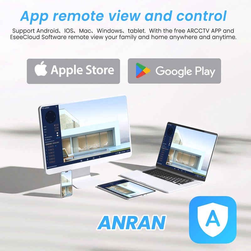 ANRAN 5MP Solar Battery Wireless Security Camera System Outdoor WiFi Home Camera gallery
