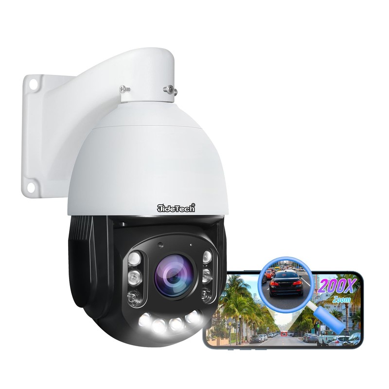 4K 8MP PoE PTZ Security Camera Outdoor, 20X Optical Zoom/200X Hybrid Zoom, 36…