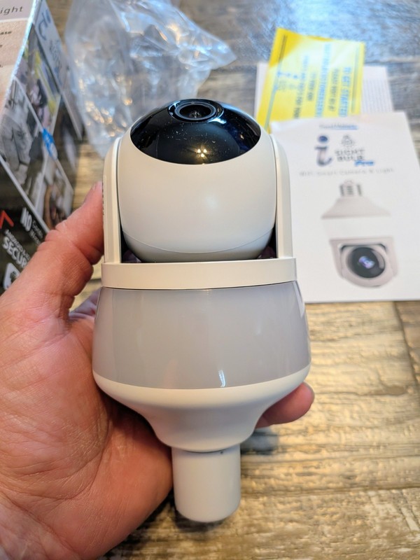 Sight Bulb Pro Wi-Fi Smart Camera & LED Light (1080p 360° View) - Open Box gallery