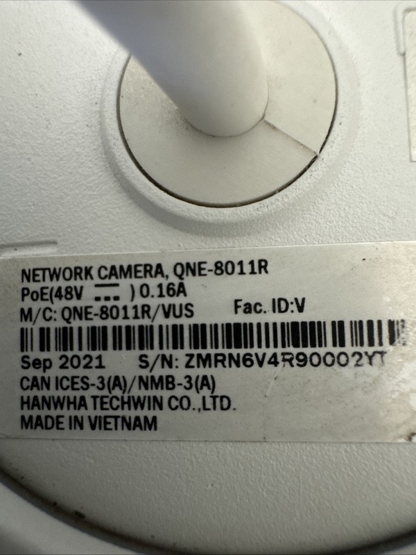 Hanwha Techwin Wisenet QNE-8011R 5MP IR Turret Network IP Camera 2.8mm gallery
