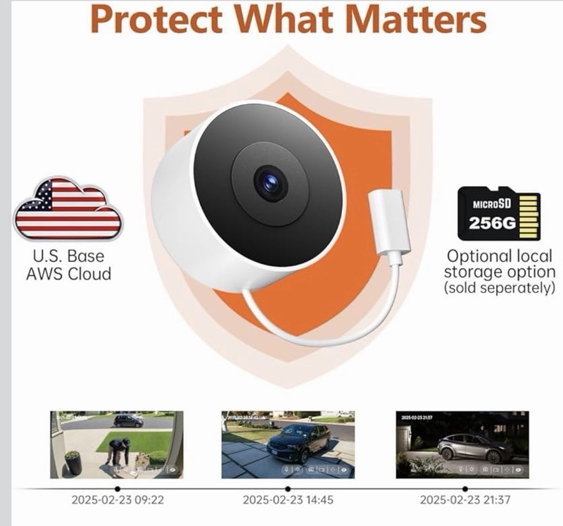2K Window Camera 2.4G WIFI Indoor Home Camera With Starlinght Night Vision gallery