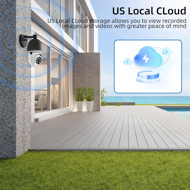 Hawkray Light Bulb Security Camera -5G& 2.4Ghz Wifi 2K 3MP Security Cameras Wire gallery