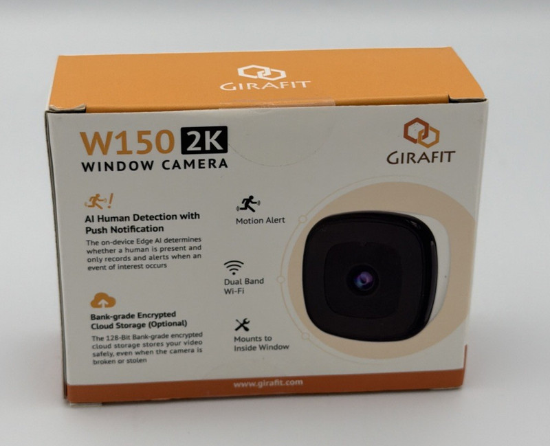 Girafit W150 2K Window Camera AI Human Detection Dual Band Wi-Fi New