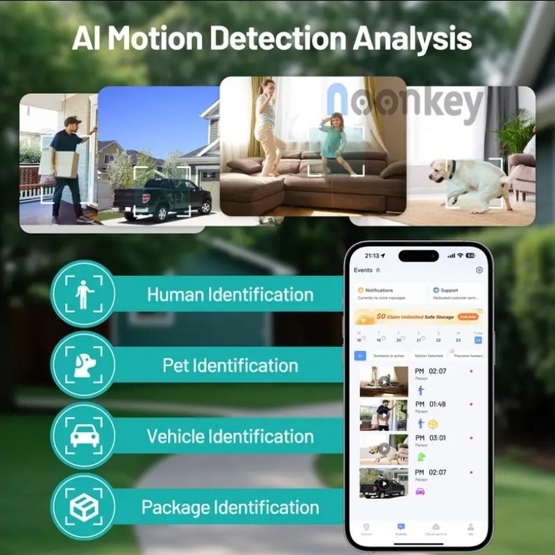 Noonkey Window Camera 4-Pack with Color Night Vision for Home Security NEW gallery