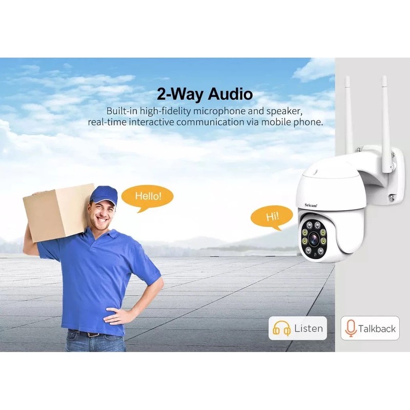 Camera WiFi CCTV 1080P FHD 360° IP Security Cam Night Vision Two-Way Voice gallery