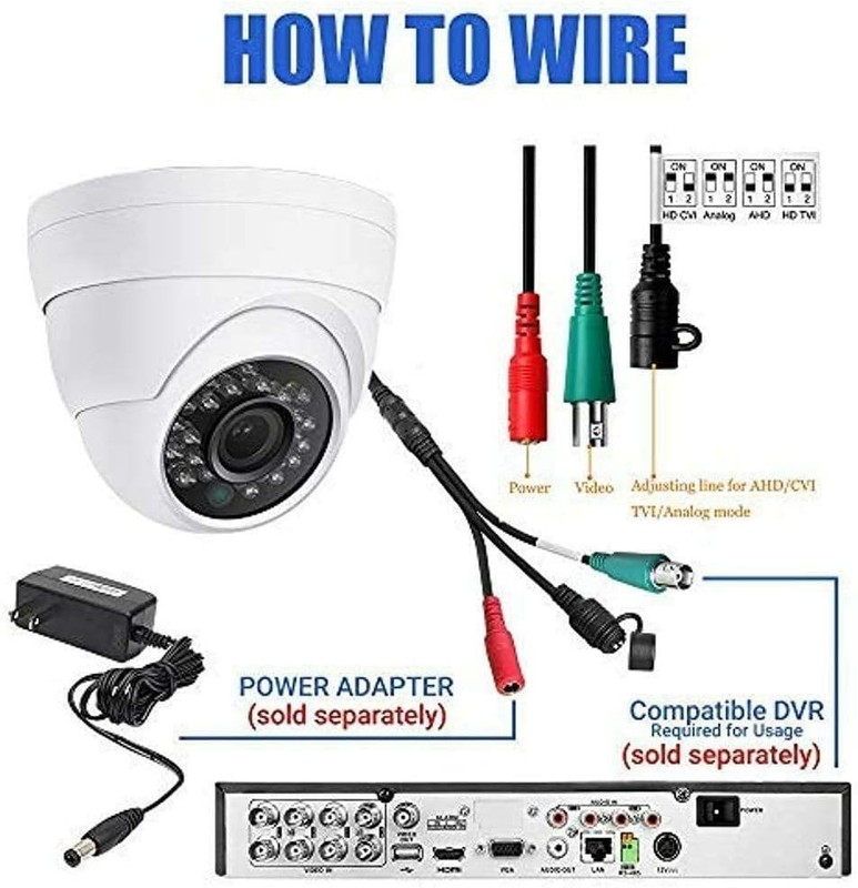 4MP Dome TVI AHD CCTV 4IN1 Camera Color Night Vision Metal Housing 2.8mm gallery