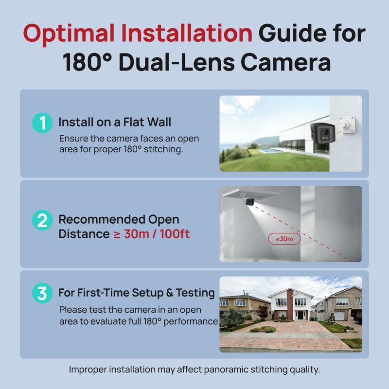 VIKYLIN Color+IR Dual lens 180 View 8MP 4K POE Camera Audio and Microphone Onvif gallery