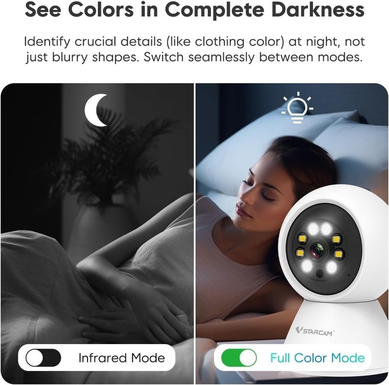 Indoor Security Camera with Color Night Vision & 2-Way Audio - 24/7 Coverage gallery
