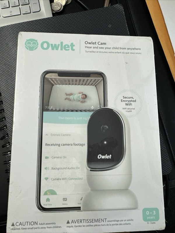 Owlet Cam BC04NNBBYH Night Vision Smart HD Video Camera Baby Monitor White gallery