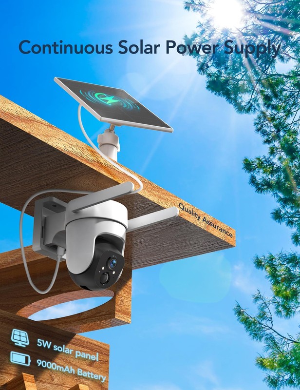4G LTE Cellular Solar Security Camera Wireless Outdoor, No WiFi Needed, SIM C... gallery