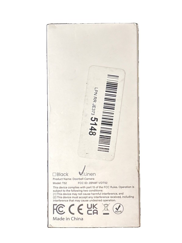 T52 Wireless Doorbell Camera- Linen gallery