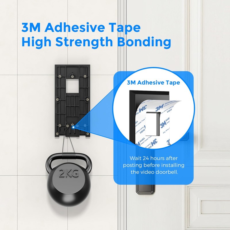 No-Drill Ring Doorbell Mount - Adhesive Door Bracket Compatible with Ring Vid... gallery