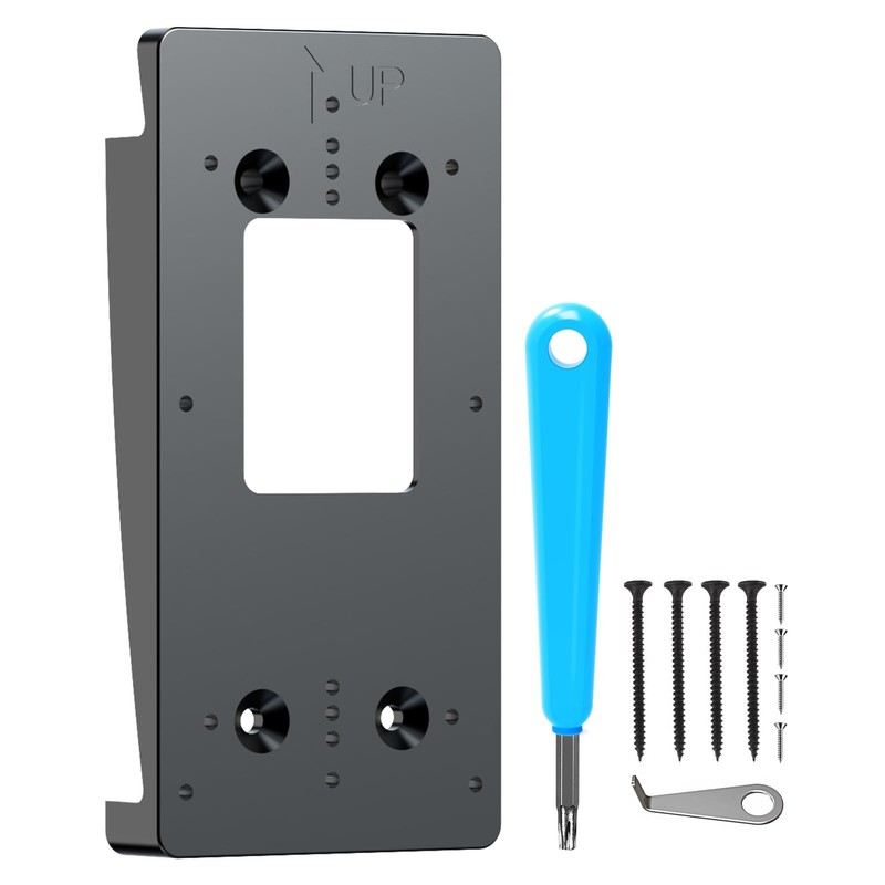 Doorbell Vinyl Siding Mount Compatible with Video for Corner Black