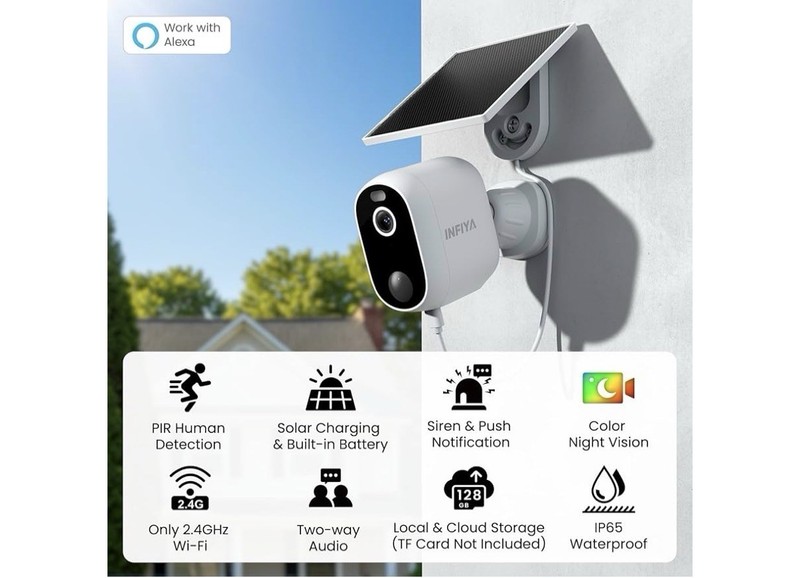 Security Cameras Wireless Outdoor Solar & Battery Powered 2K 2.4G for Home gallery