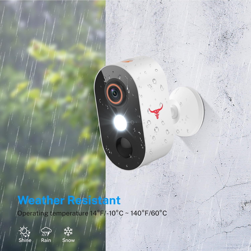 Wireless Outdoor Security Camera with Spotlights, Battery Powered, AI Human Dete gallery