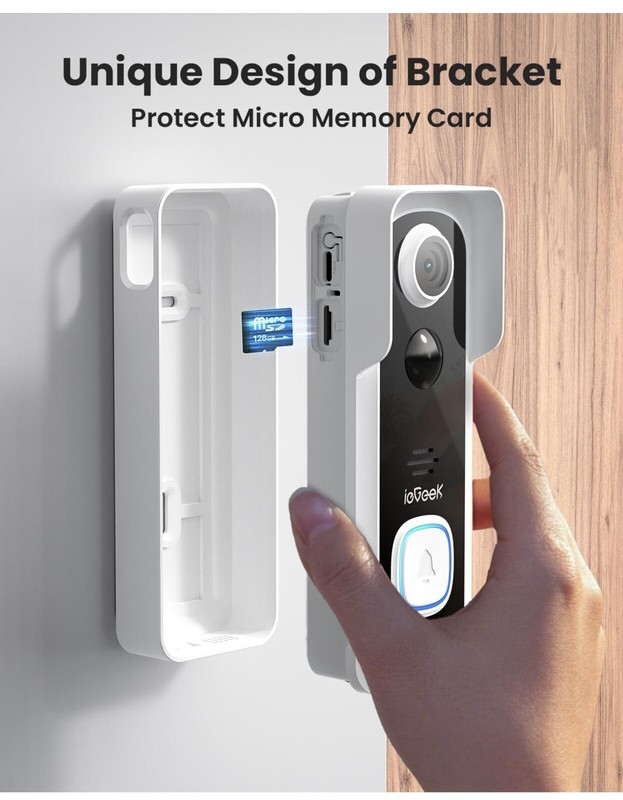 Doorbell Camera Wireless No Subscription -Wireless Video Doorbell 128sd Included gallery