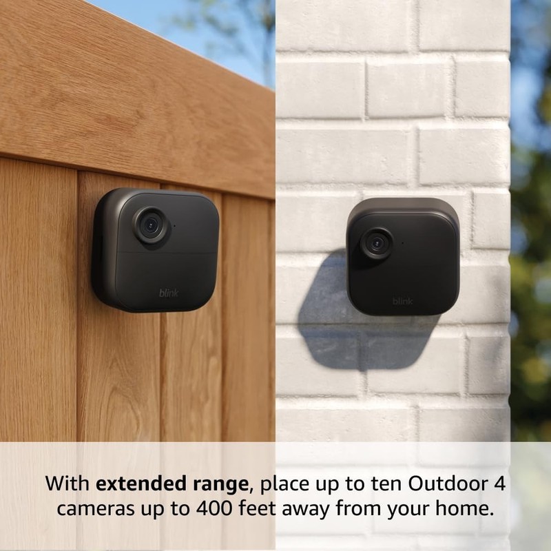 Blink Outdoor 4 XR 6 Camera Security System Sync Module XR Included Black gallery