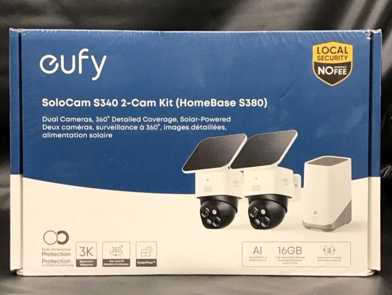 Eufy SoloCam S340 2-Cam Kit with HomeBase S380 (New) gallery
