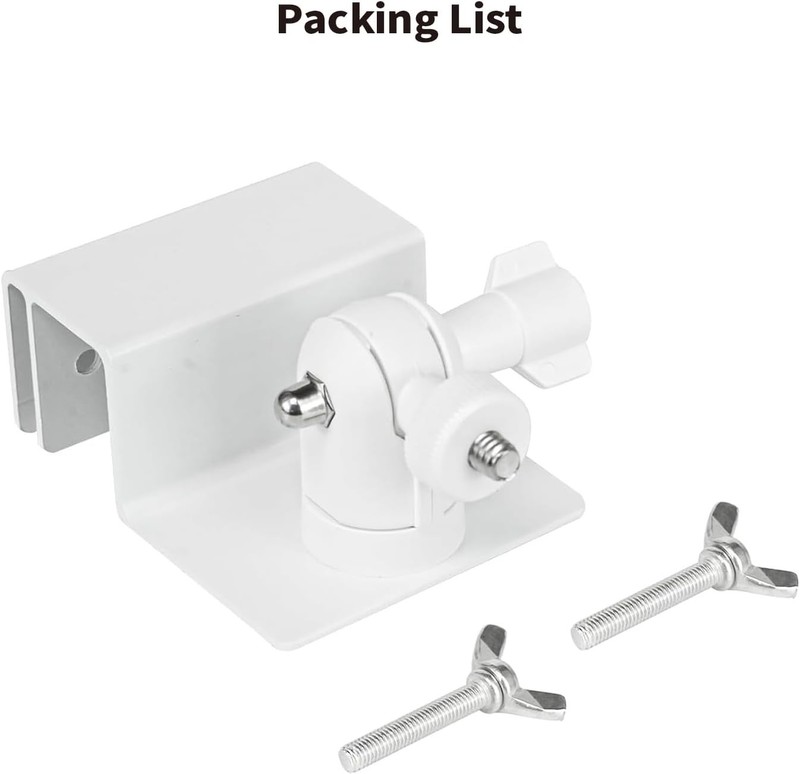 Tonton White Gutter Mount: Solar Panel & Security Camera Bracket for Ring, Ar... gallery