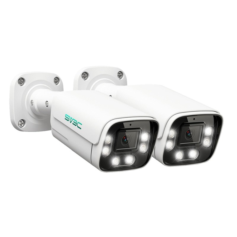 4K POE Security Camera Outdoor, 2 Pack 8MP POE IP Camera with 120°Wide Angle,…