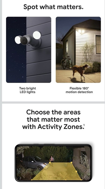 Google Nest Cam with Floodlight - Outdoor Camera - Floodlight Security Camera, gallery