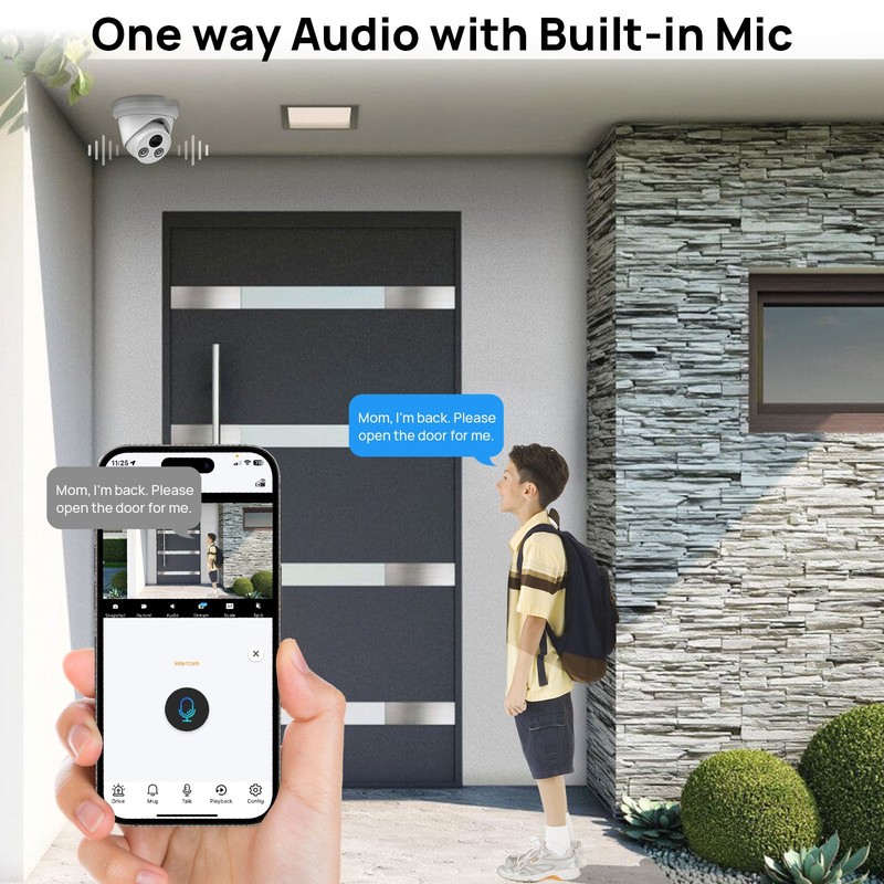 VIKYLIN Turret POE 24h Full Color Ethernet 8MP 4K IP CAMERA MIC Outdoor IP67 Lot gallery