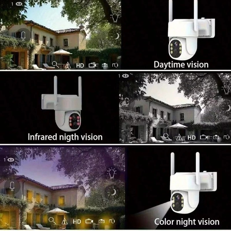 5G WiFi LTE Solar Security Camera 4MP PIR Motion Night Vision Outdoor IP66 gallery