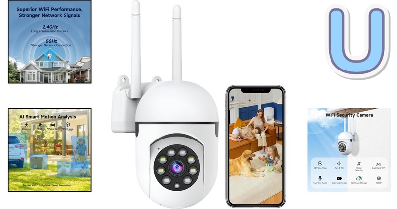 1080P Security Camera with SD/Cloud Storage & Motion Alerts - Hassle-Free Setup gallery