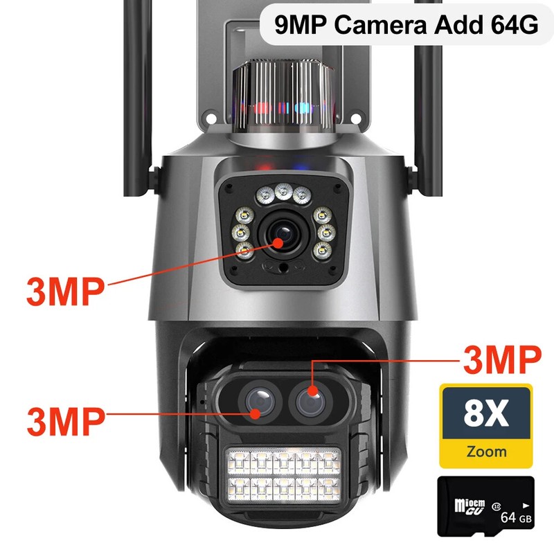 9MP IP WiFi Camera Outdoor Auto Tracking 6MP Security Waterproof Surveillances gallery