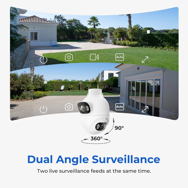 IMILAB EC6 Dual 3K Outdoor Camera 360° PTZ Color Night Vision WiFi Security gallery