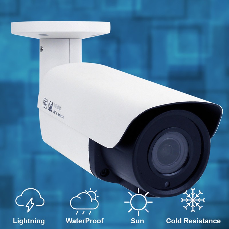 GW HD 2592x1920 5MP PoE Security IP Camera w/ 2.8-12mm Varifocal Zoom Lens