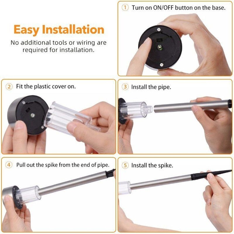 Solar Garden Landscape Pathway Light Cool White Outdoor Waterproof Energy Saving gallery