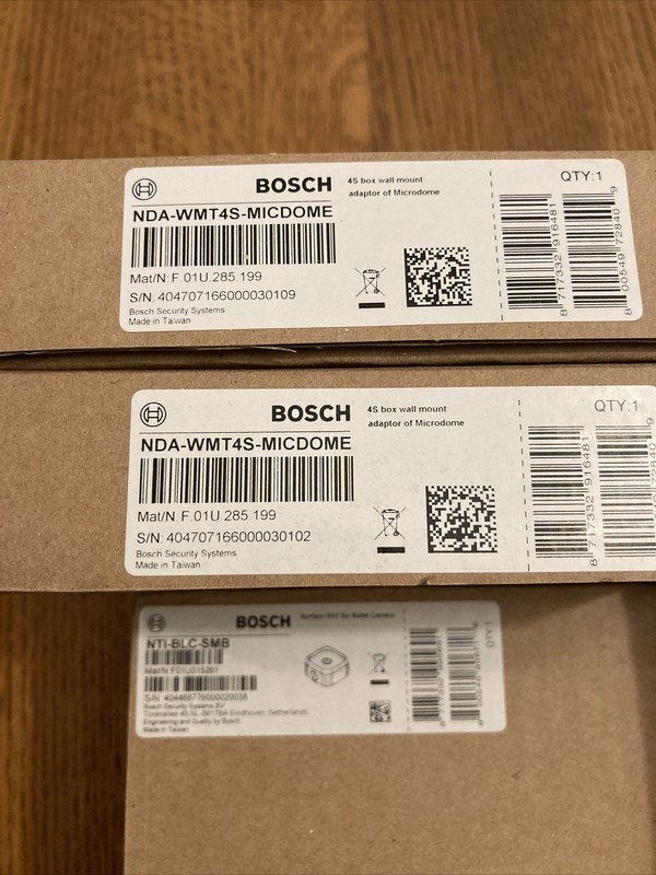 Lot of 4 Bosch Security Camera Mounts Microdome Bullet Pole Mount Wall Surface gallery