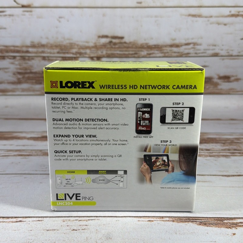 Lorex LNC204 HD Dual Lens Wireless Network Security Camera Open Box gallery