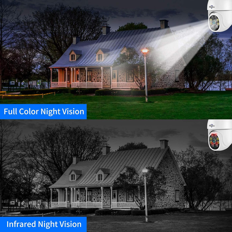 5MP 360° Pan Tilt Camera Wifi Security Camera Outdoor Motion Tracking Floodlight gallery