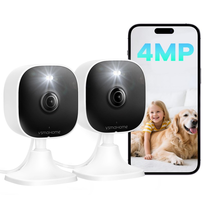 4MP Outdoor Indoor Cameras for Home Security, Outdoor Security Camera Indoor,…