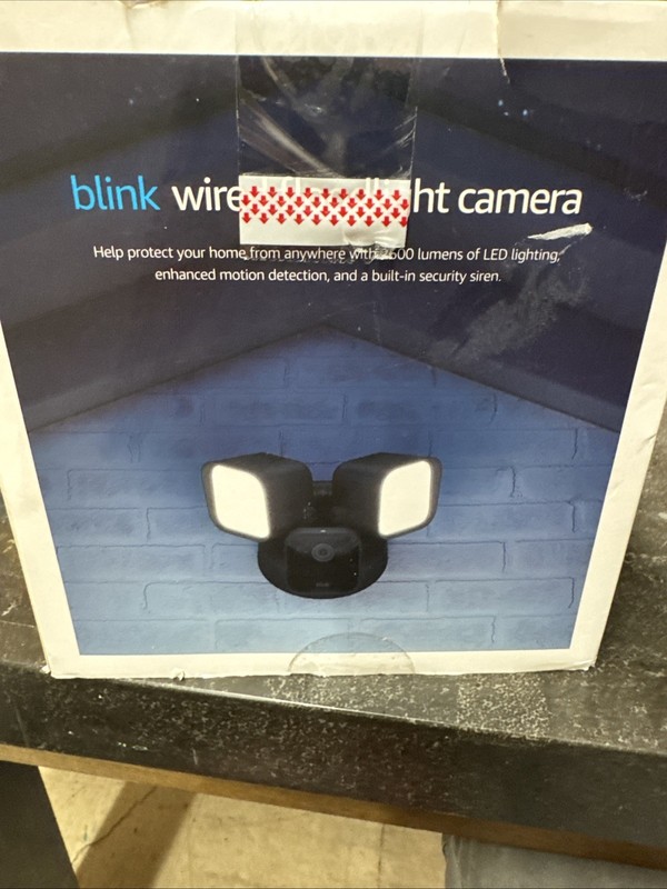 Blink Wired Floodlight LED Smart Security Camera 2600 Lumens Black gallery