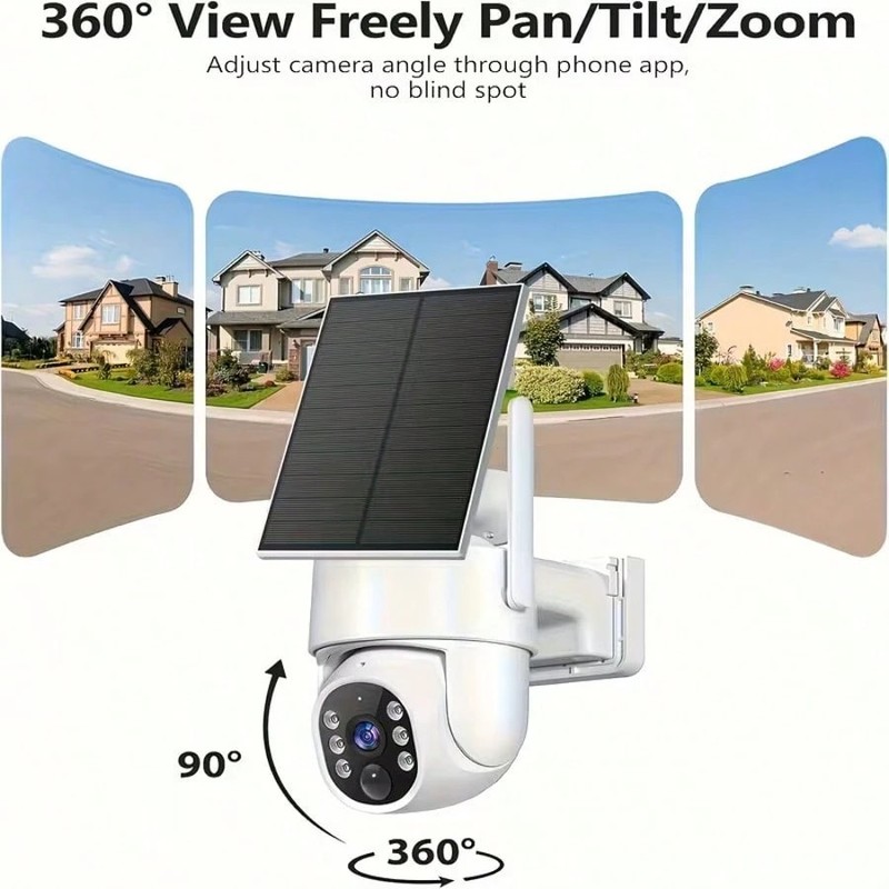 5G WiFi LTE Solar Security Camera 4MP PIR Motion Night Vision Outdoor IP66 gallery