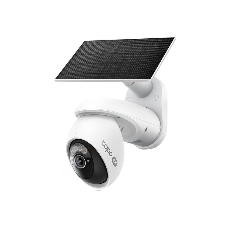 Tapo 4K Outdoor Camera Wireless, Battery Camera w/Solar Panel, 360°