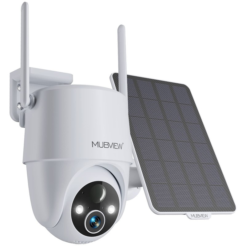 Solar Security Cameras Wireless Outdoor, 2K 360° PTZ Battery Powered Outdoor ...