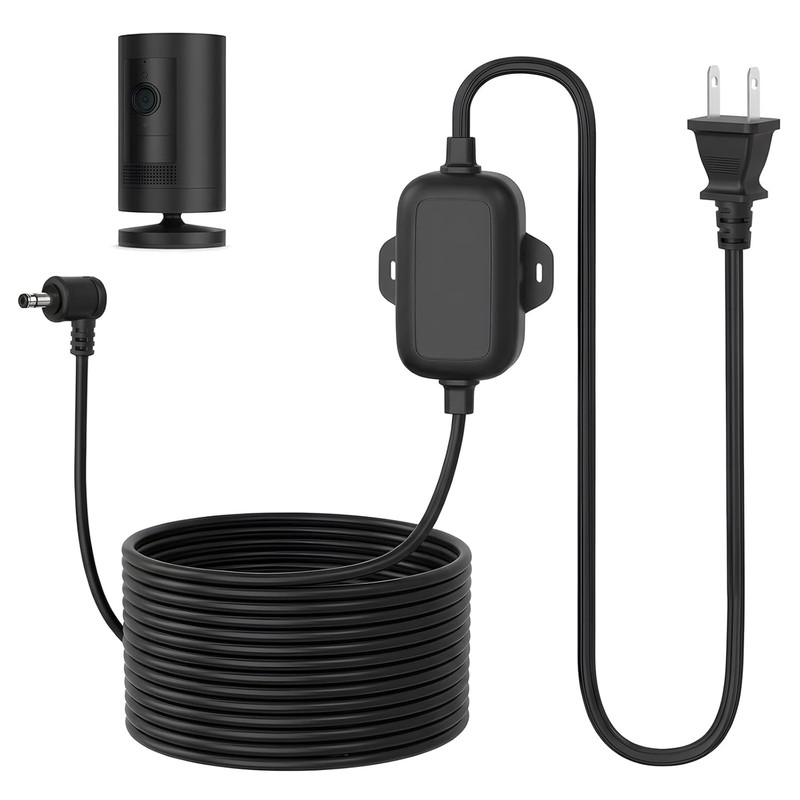 Outdoor Power Adapter for Ring Stick up Cam Battery/Plug-In 3Rd Gen, 25Ft Weathe