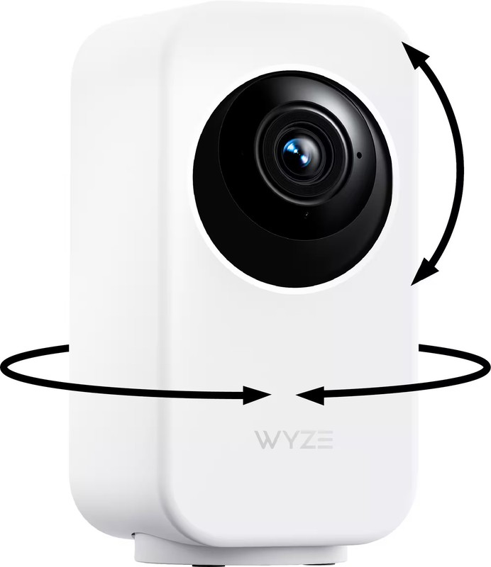 Wyze – Indoor Cam Pan 2K Indoor Pan/Tilt Wired Security Camera with Motion Tr…